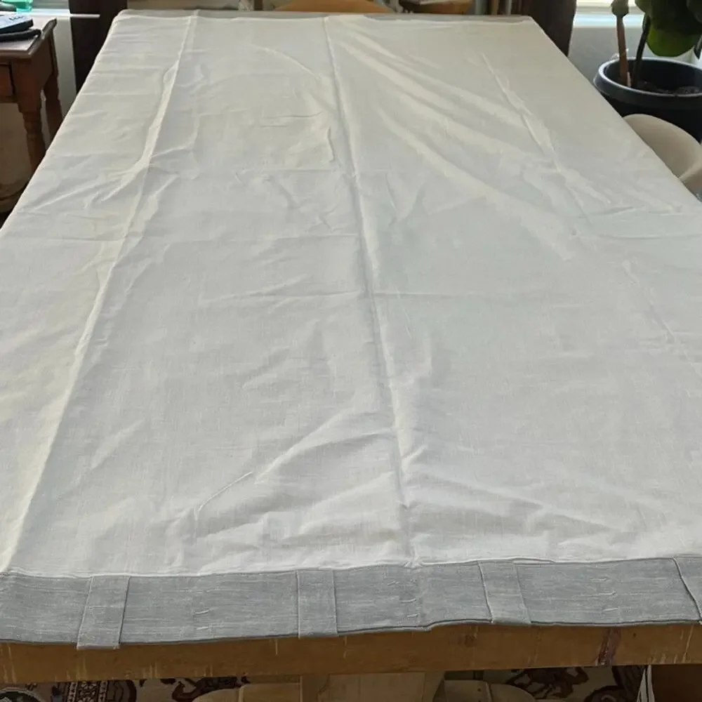 2 Pottery Barn Gray Blackout Lining Curtain Panels 50x84 Linen Blend